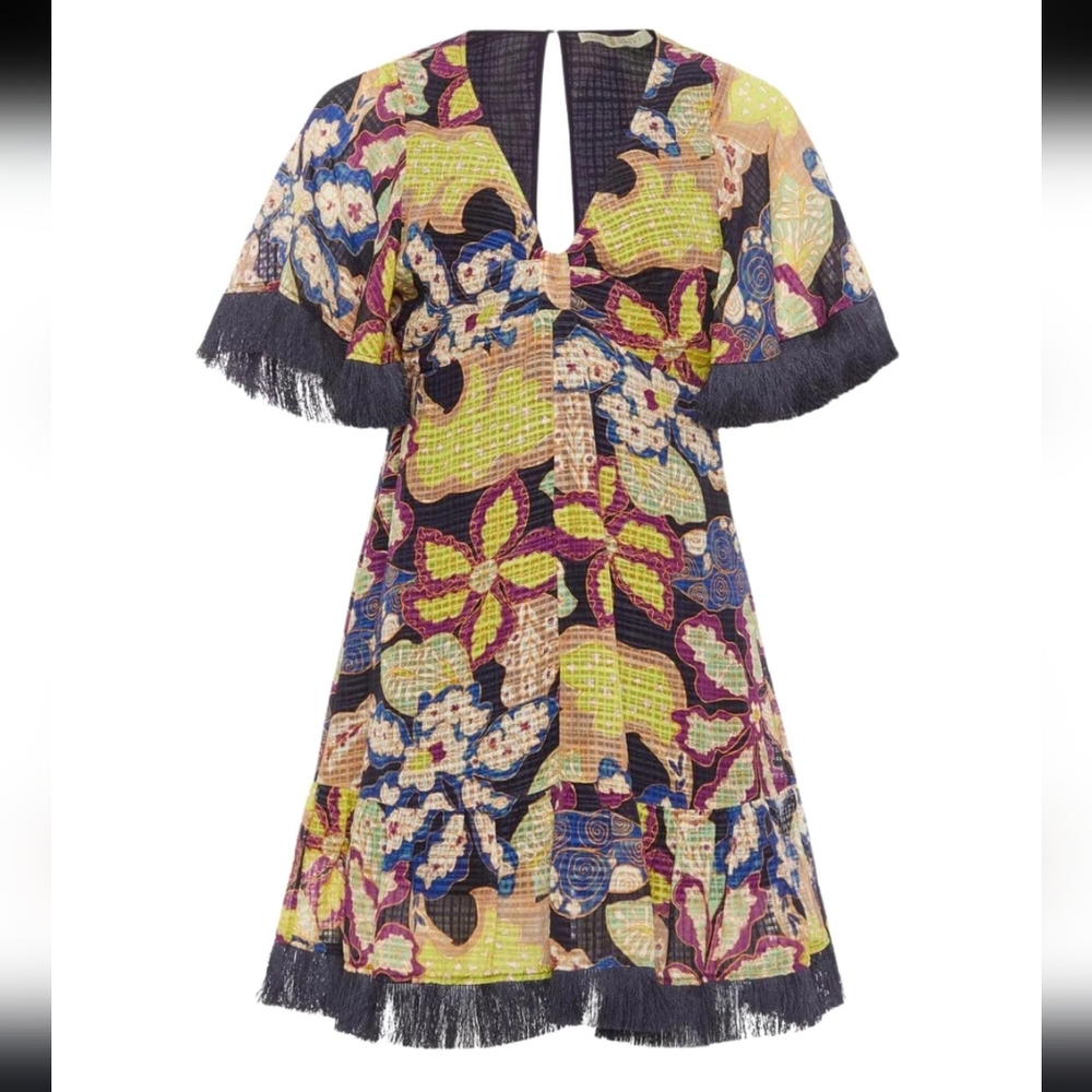 $378 Marie Oliver Octavia Iris doodle Dress size 8